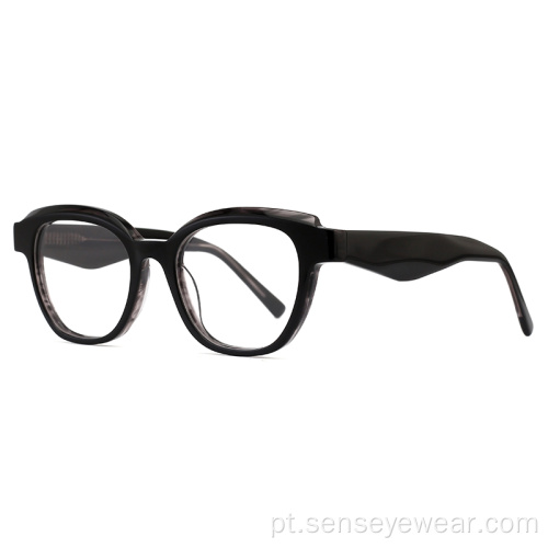 Mulheres Design Vintage Bvel Acetate Frame Glasses ópticas
